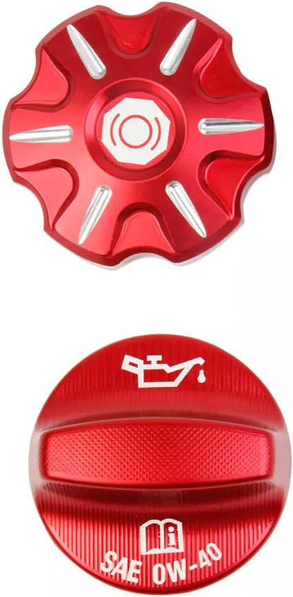 C8 Corvette Red Aluminum Oil Coolant Fluid Tank Cap Covers