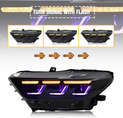 2015 - 23  Mustang RGB GTD Style LED Headlights