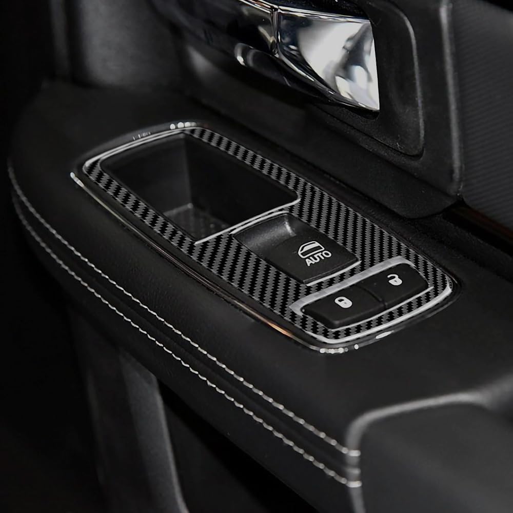 2016 - 18 Dodge Ram Carbon Fiber Window Switch Panel Overlays | Next-Gen Carbon