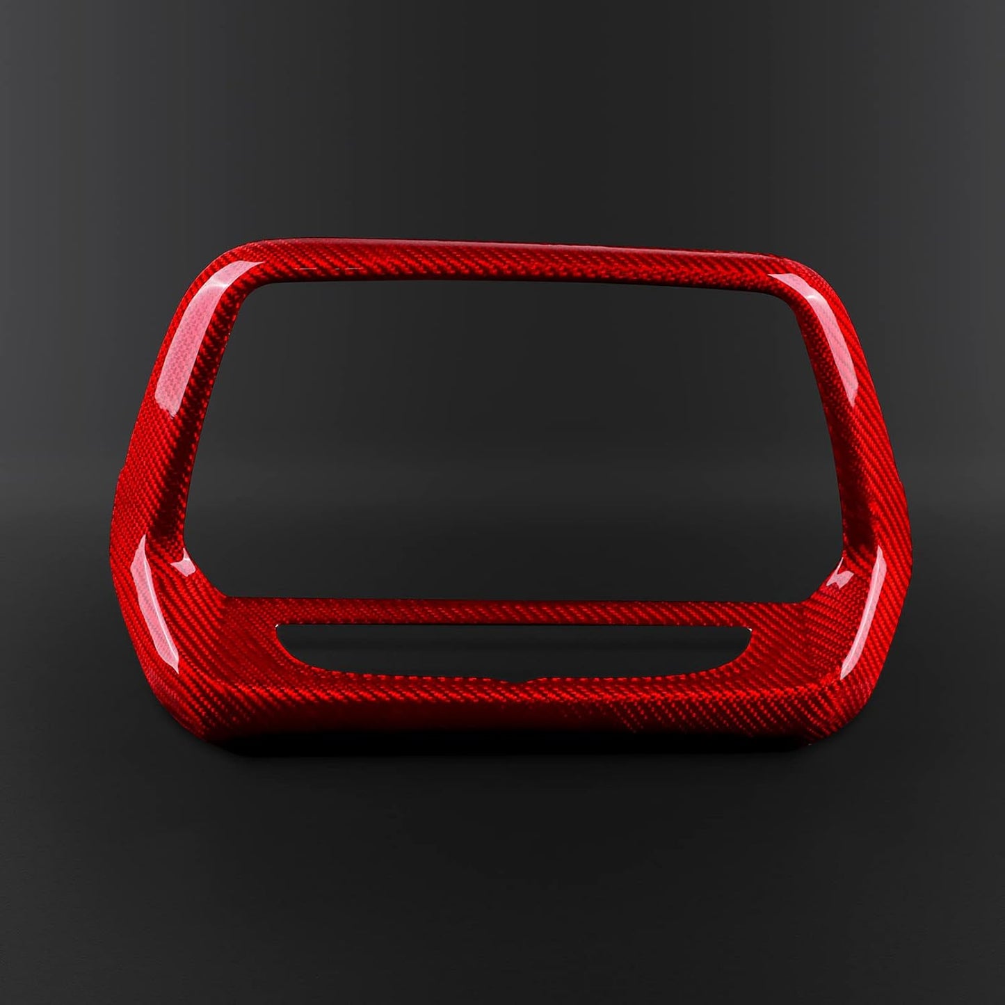 2016 - 24 Camaro Real Carbon Fiber 8" Radio Screen Trim Cover in Black/Red | Next-Gen Carbon