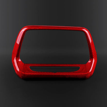2016 - 24 Camaro Real Carbon Fiber 8" Radio Screen Trim Cover in Black/Red | Next-Gen Carbon