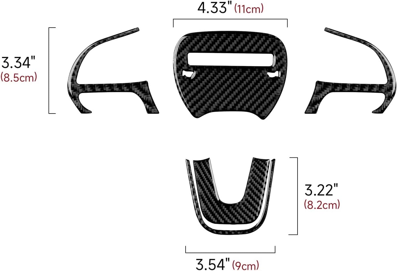 2015 - 24 Dodge Charger / Challenger Real Carbon Fiber Steering Wheel Trim Cover Kit | Next-Gen Carbon