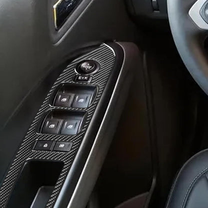 2015 - 20 GMC Canyon / Chevy Colorado Carbon Fiber Window Switch Panel Overlays | Next-Gen Carbon