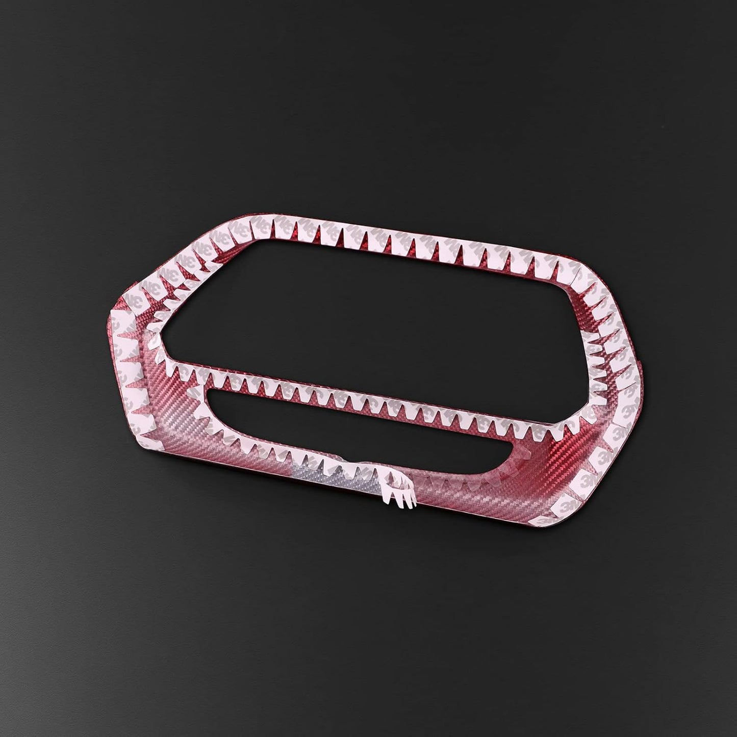 2016 - 24 Camaro Real Carbon Fiber 8" Radio Screen Trim Cover in Black/Red | Next-Gen Carbon