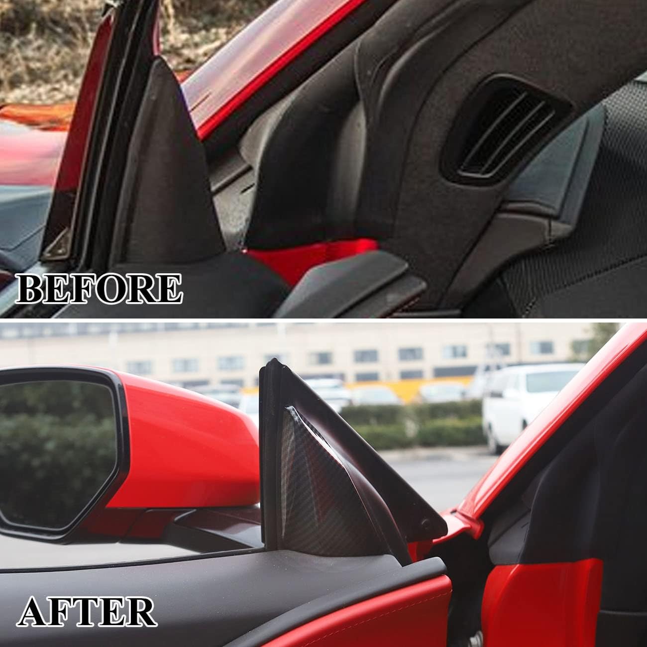 C8 Corvette Hydro-Carbon Fiber Interior A-Pillar Cover