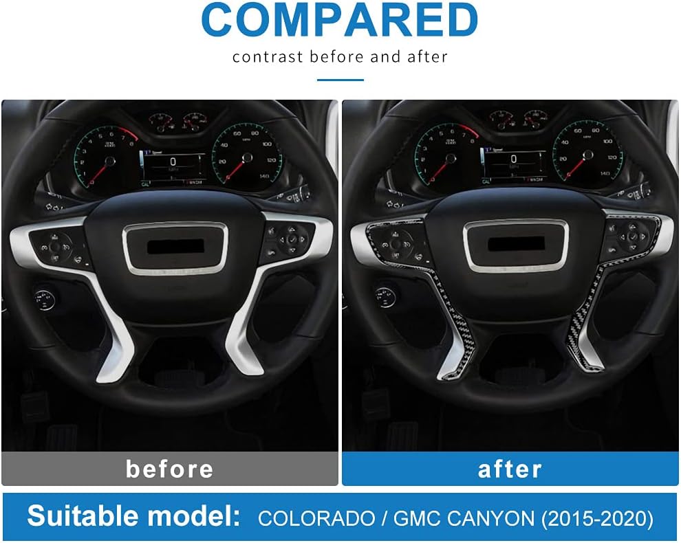2015 - 20 Canyon Carbon Fiber Steering Wheel Trim Kit | Next-Gen Carbon