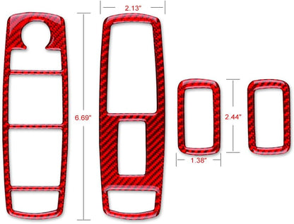 2016 - 18 Dodge Ram Carbon Fiber Window Switch Panel Overlays | Next-Gen Carbon