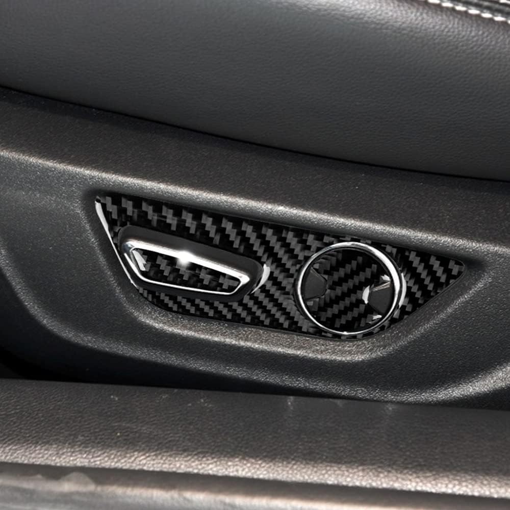 2015-24 Mustang Real Carbon Fiber Seat Adjustment Button Panel Console Cover