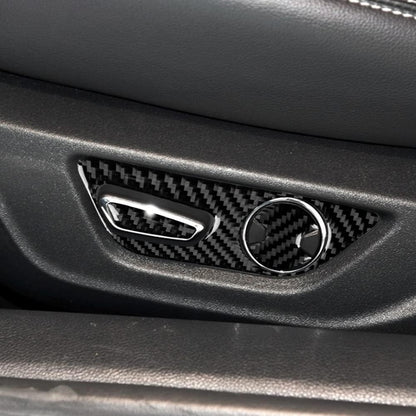 2015-24 Mustang Real Carbon Fiber Seat Adjustment Button Panel Console Cover