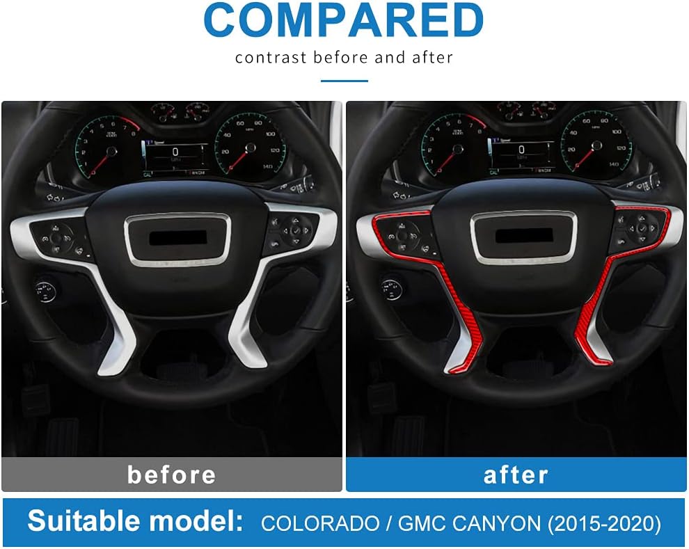 2015 - 20 Canyon Carbon Fiber Steering Wheel Trim Kit | Next-Gen Carbon