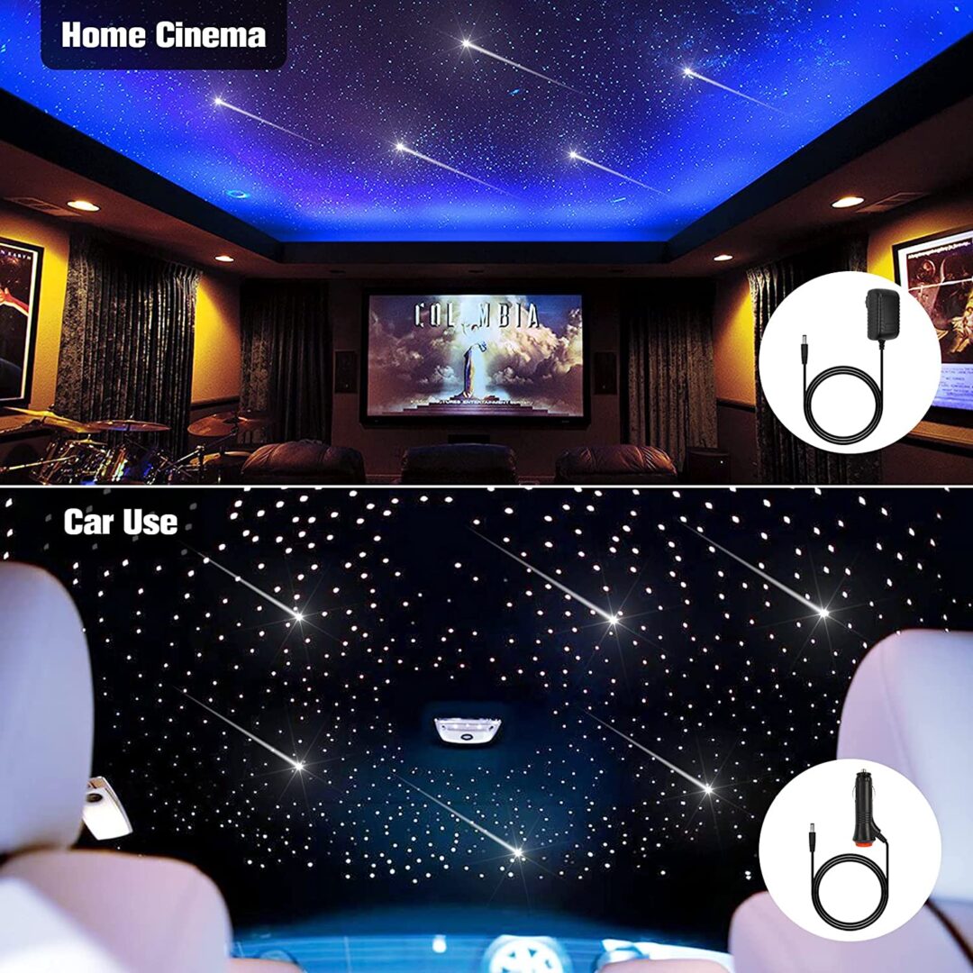 Star Light Meteor/Shooting Star Headliner LED Ceiling Kit - Twinkle | Dual Port | Assorted | Bluetooth/Remote image 2