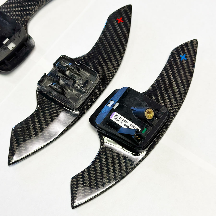 2016-24 Camaro / 2014-19 C7 Corvette Carbon Fiber Extended Paddle Shifter Replacements