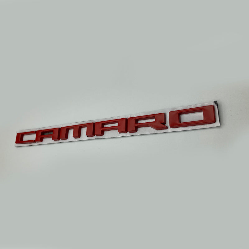 2010 - 24 Camaro Fender Badge Camaro Logo | Black / Red