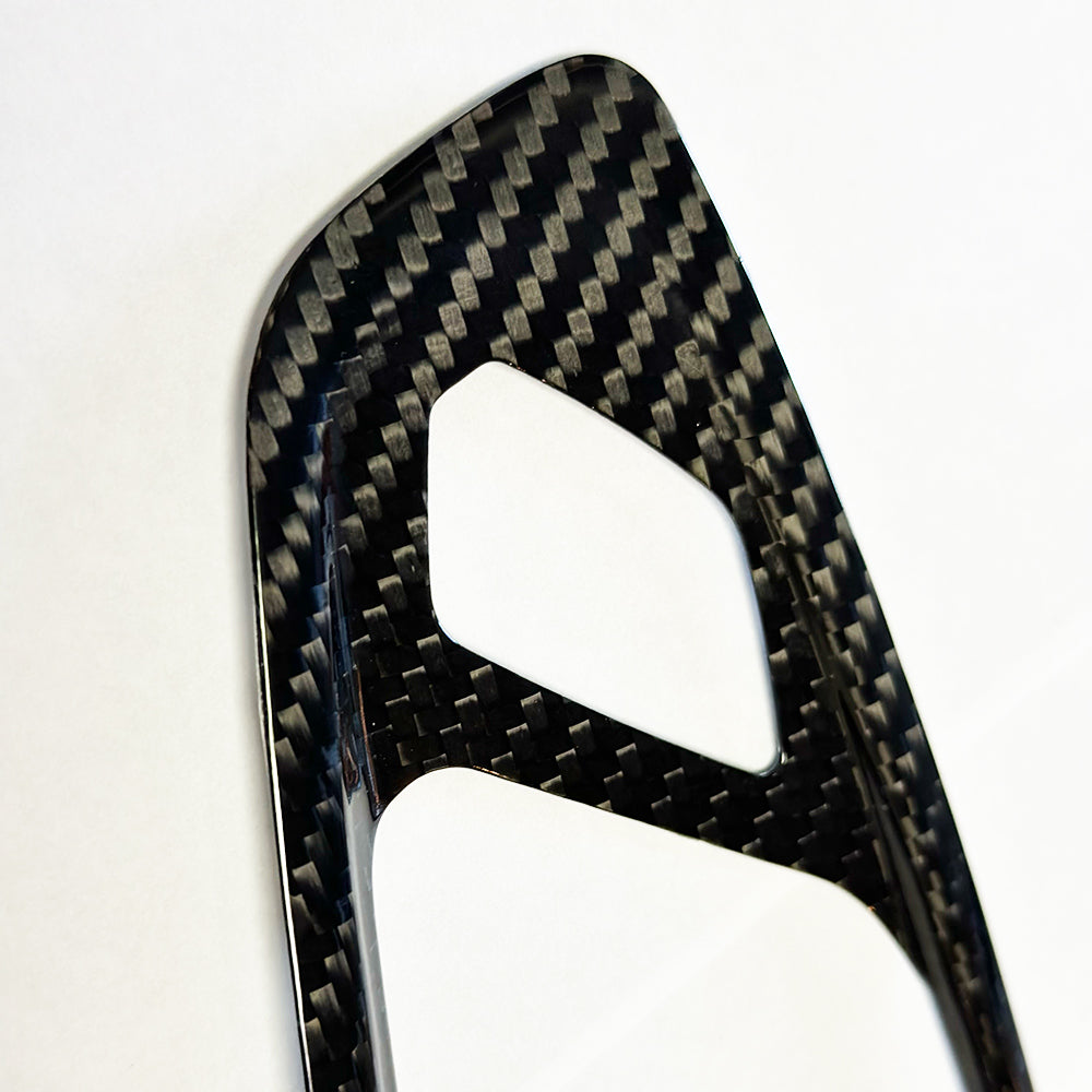 2016 - 24 Camaro Real Carbon Fiber Interior Door Handle Surround Covers | Next-Gen Carbon
