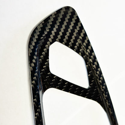 2016 - 24 Camaro Real Carbon Fiber Interior Door Handle Surround Covers | Next-Gen Carbon