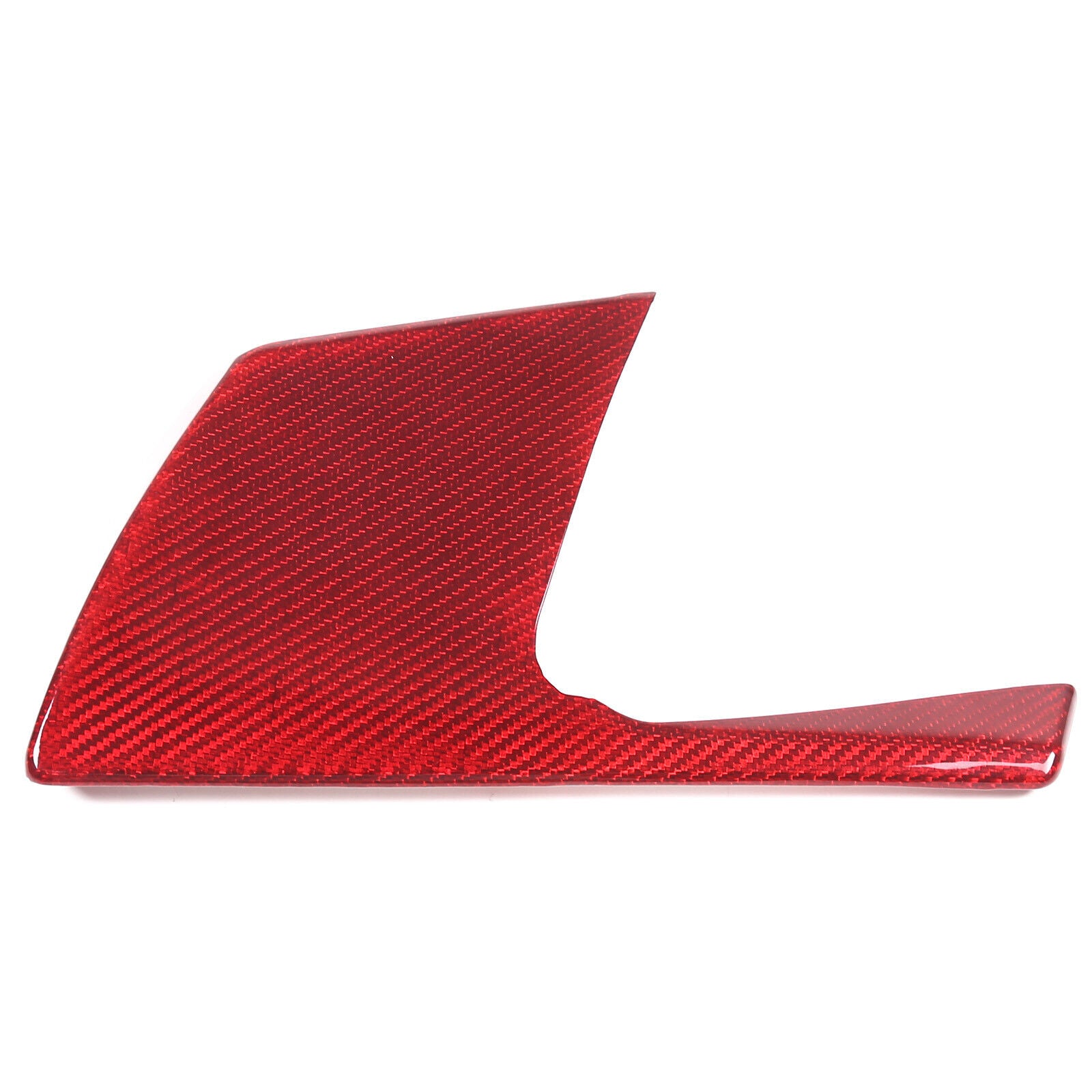 C8 Corvette Carbon Fiber LH Dashboard Trim Cover | Black / Red