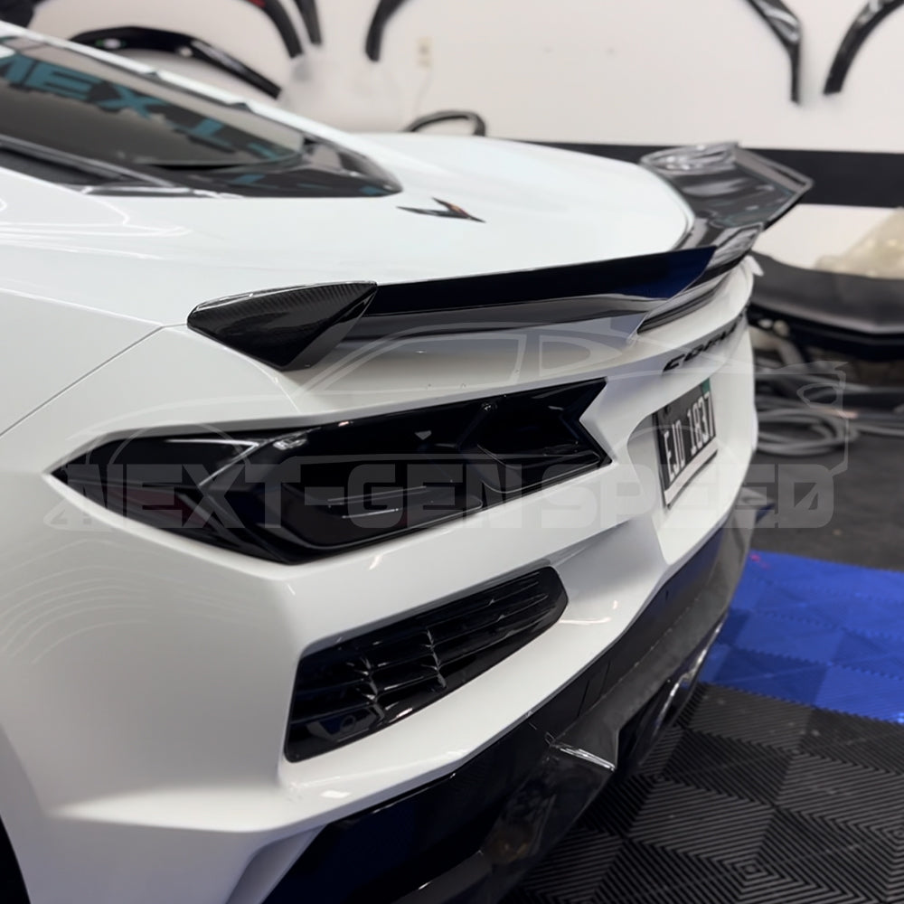 C8 Corvette Z06 Extended Carbon Fiber Rear Wing Spoiler | Next-Gen Carbon