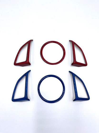 2016 - 24 Camaro Real Carbon Fiber Steering Wheel Trim Cover Kit