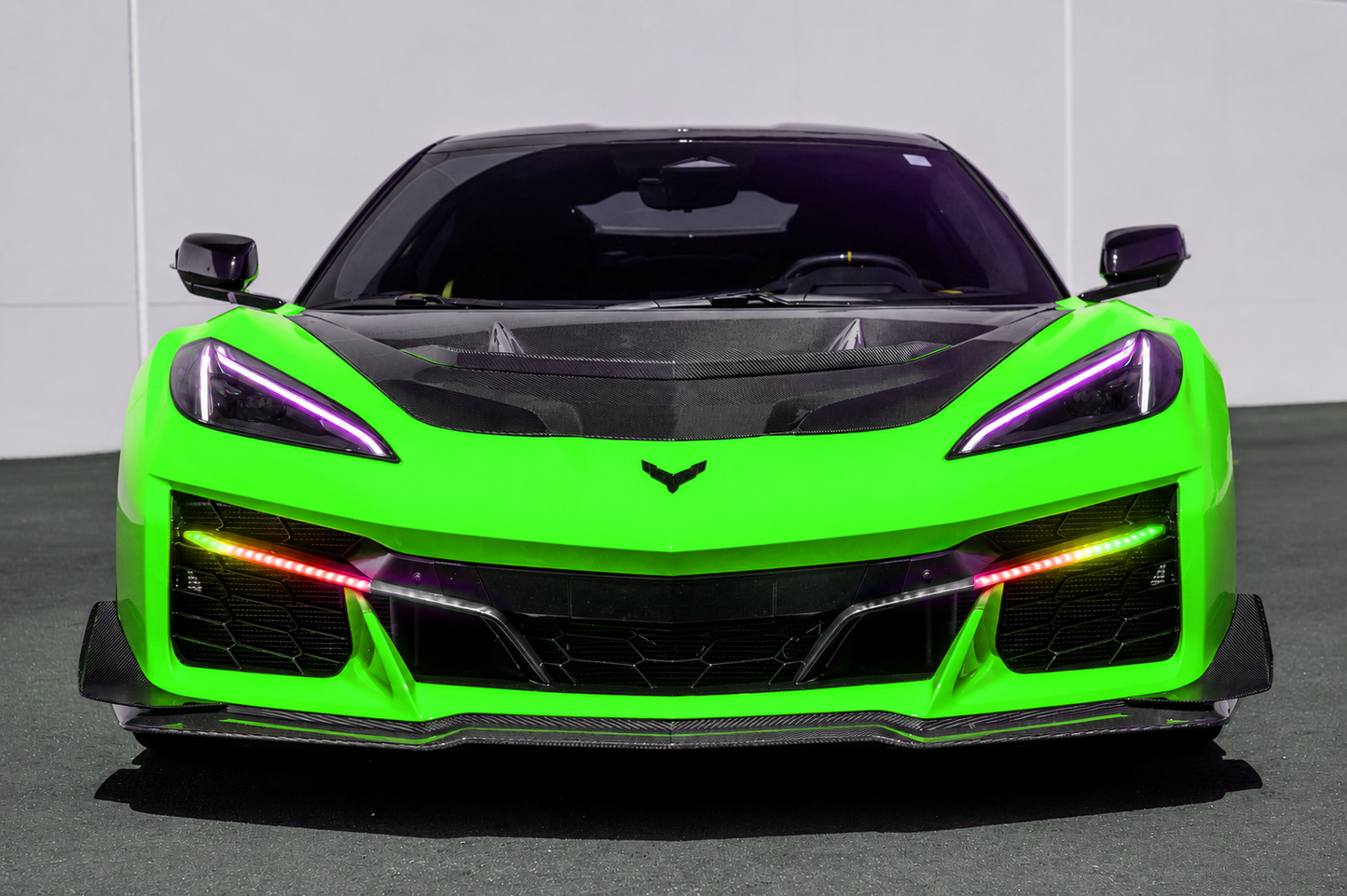C8 Corvette Z06 RGB Flow LED DRL Light Bar Bezels | Carbon Flash / Carbon Fiber image 0