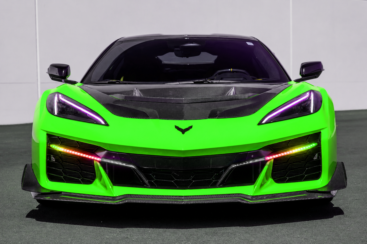 C8 Corvette Z06 RGB Flow LED DRL Light Bar Bezels | Carbon Flash / Carbon Fiber image 0