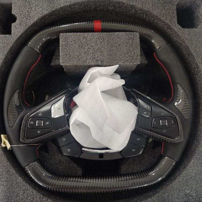 C8 Corvette Carbon Fiber Steering Wheel (Complete/Heated) - Customizable | Stingray / Z06 / E-Ray