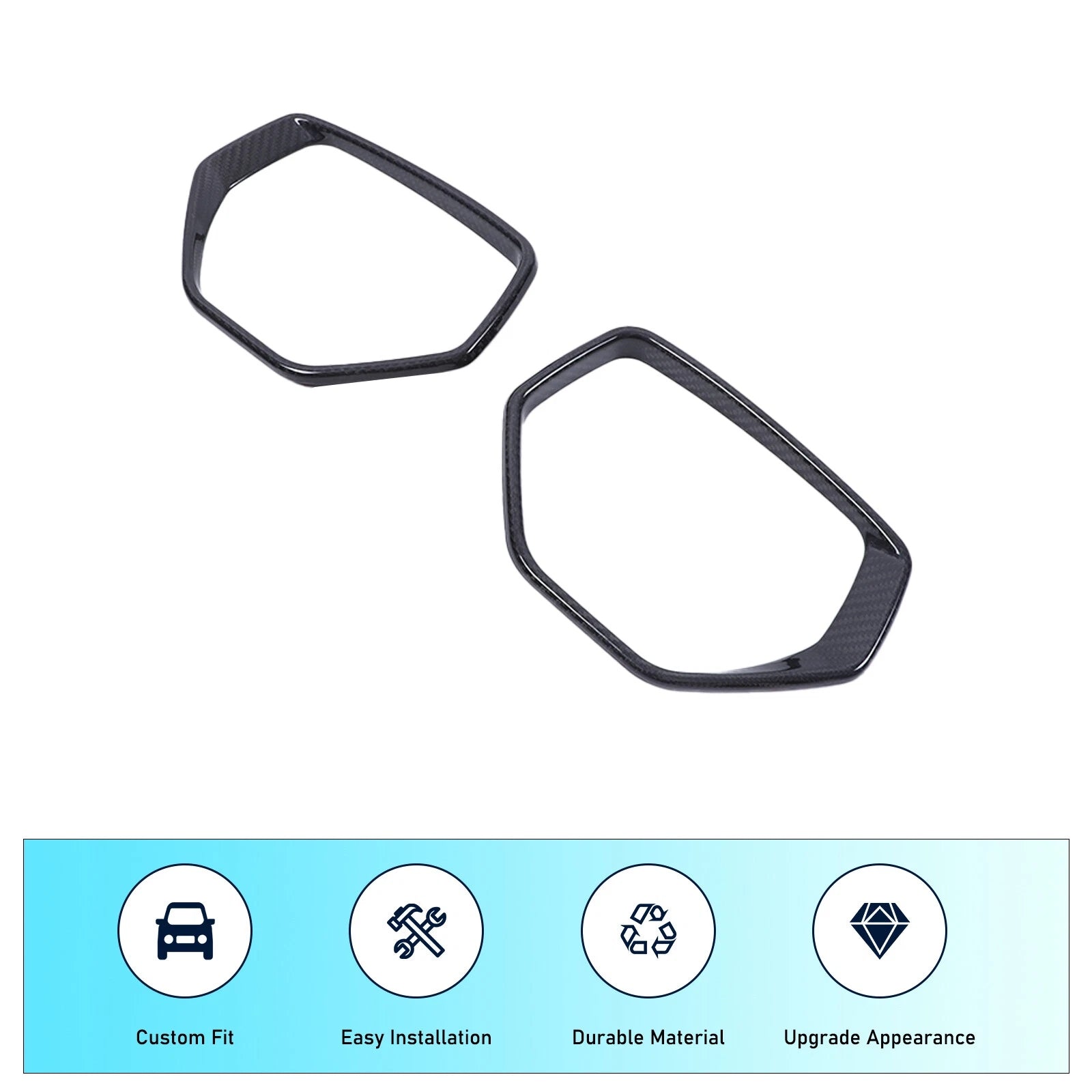 C8 Corvette Carbon Fiber Side Mirrors Frame Trim