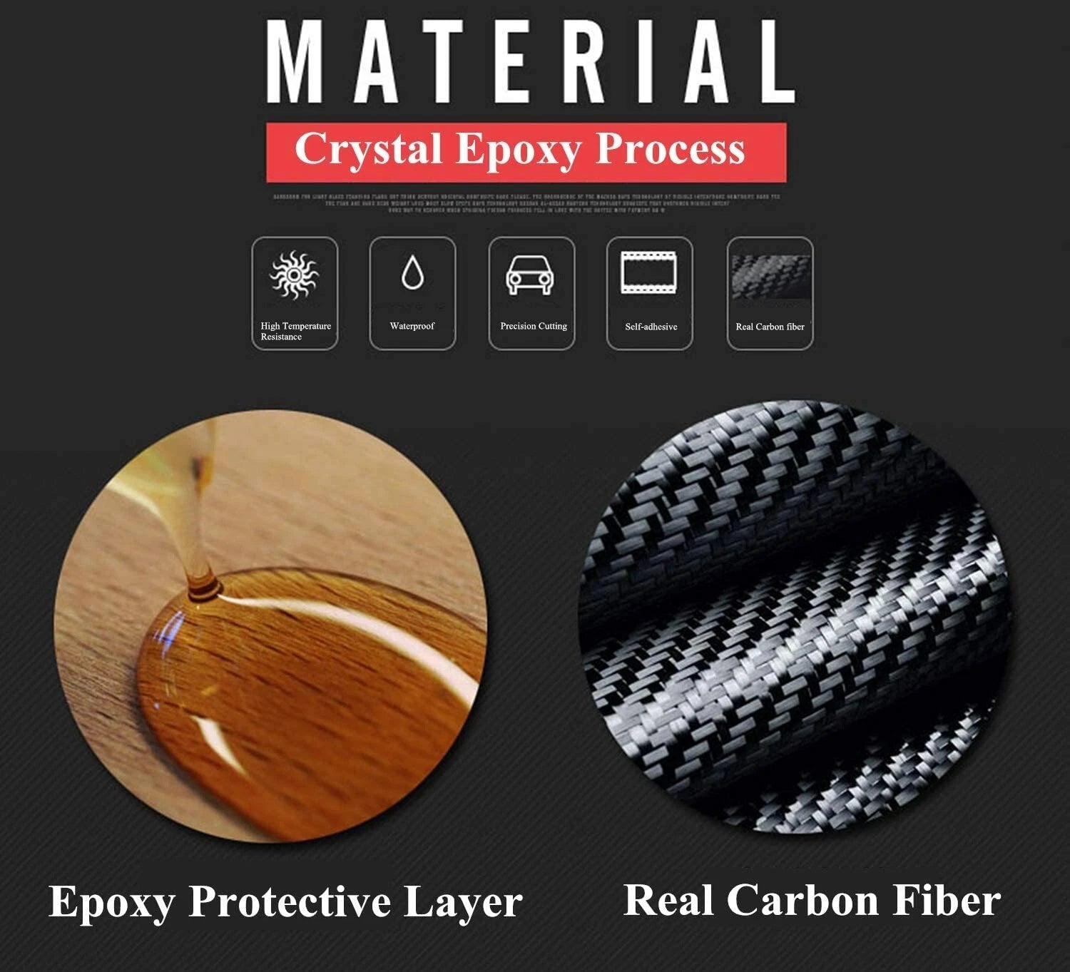 2017 - 21 Grand Cherokee Trackhawk Carbon Fiber Center Console Trim Kit