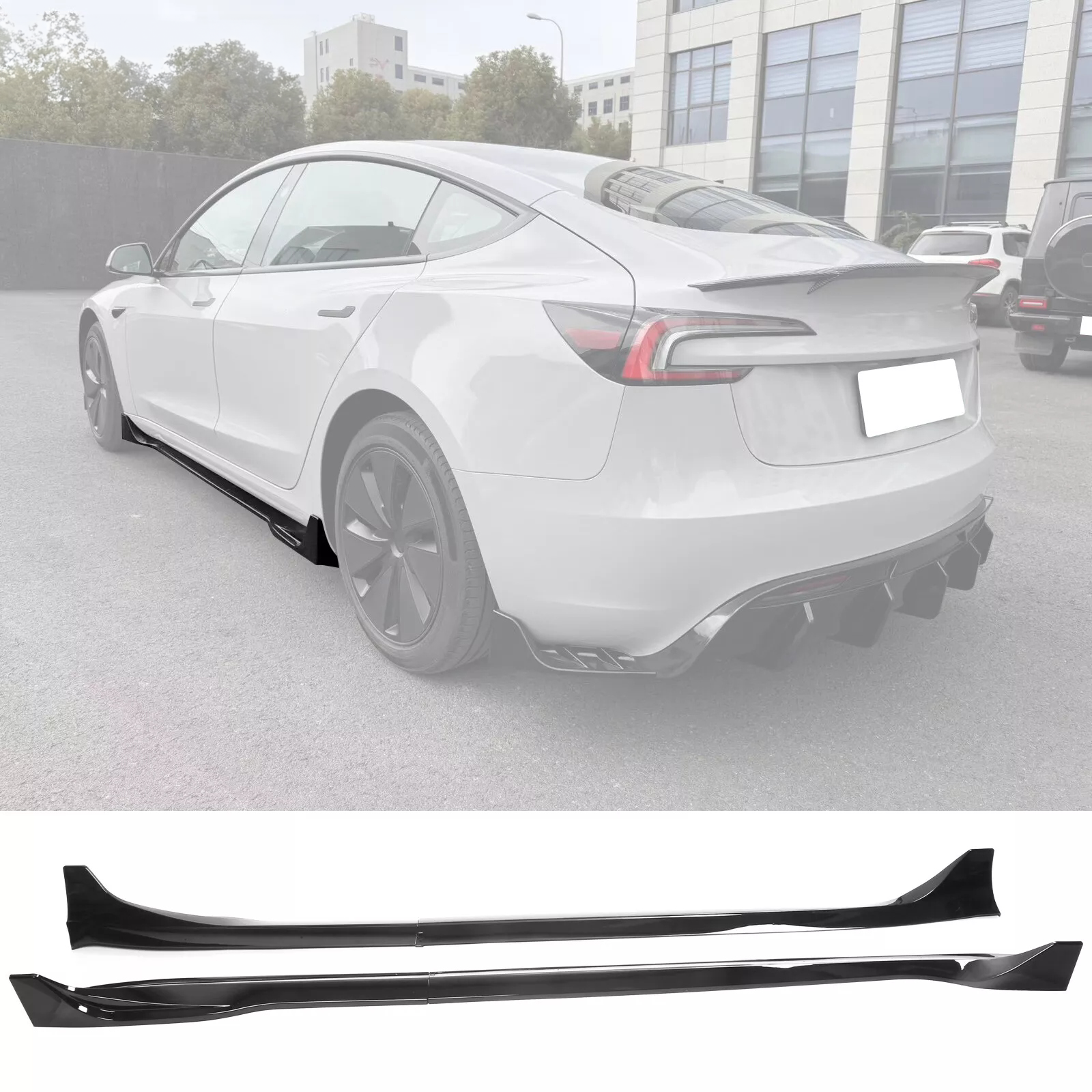2017 - 24 Tesla Model 3 Side Skirts Rocker Panels