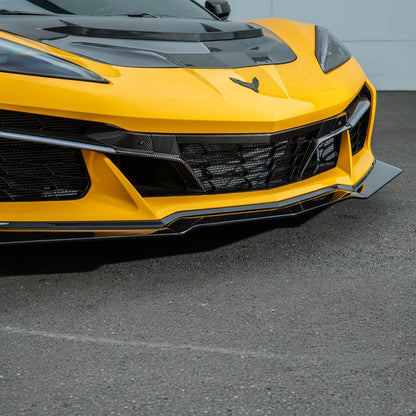 Corvette C8 Carbon Fiber Front Grille Tow Cover Kit image 3