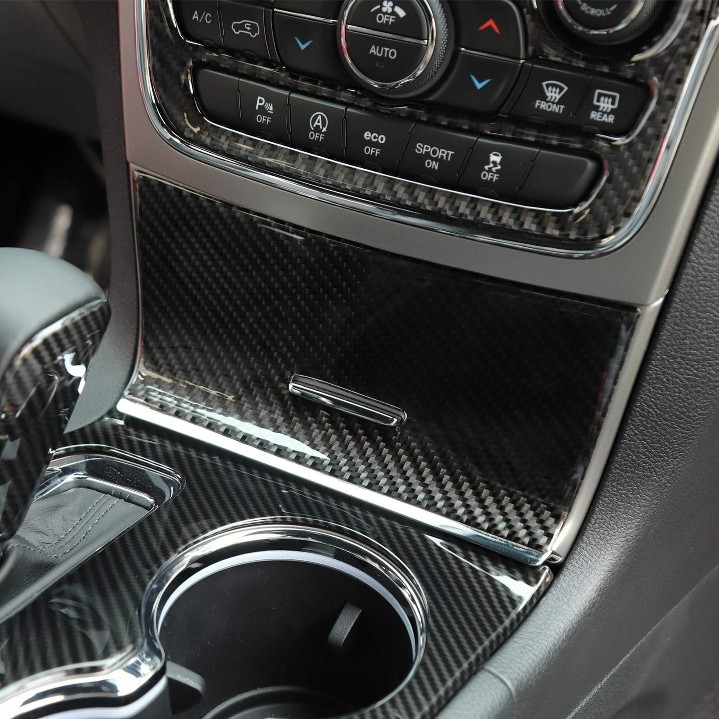 2014 - 20 Jeep Grand Cherokee Carbon Fiber Lower Radio Compartment Cover Kit