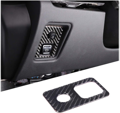 C8 Corvette Soft Carbon Fiber Interior Parking Brake Trim Cover | Black, Red Carbon Fiber