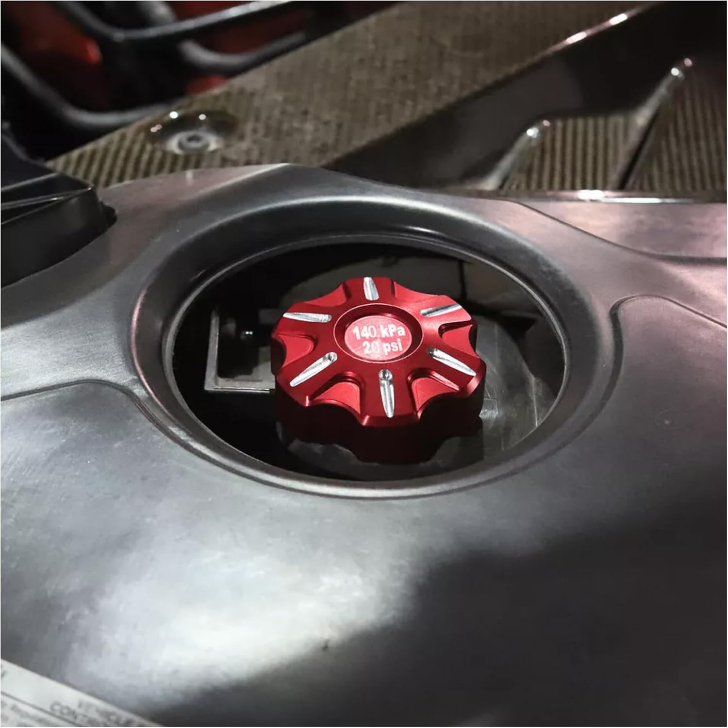 C8 Corvette Red Aluminum Oil Coolant Fluid Tank Cap Covers