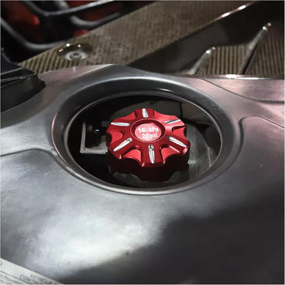C8 Corvette Red Aluminum Oil Coolant Fluid Tank Cap Covers