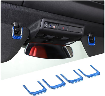 C8 Corvette Soft Carbon Fiber Sun Visor Clip Trim