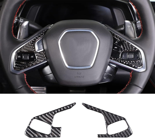 C8 Corvette Carbon Fiber Soft Inner Steering Wheel Trim Covers (Heated/Non-Heated) | Next-Gen Speed