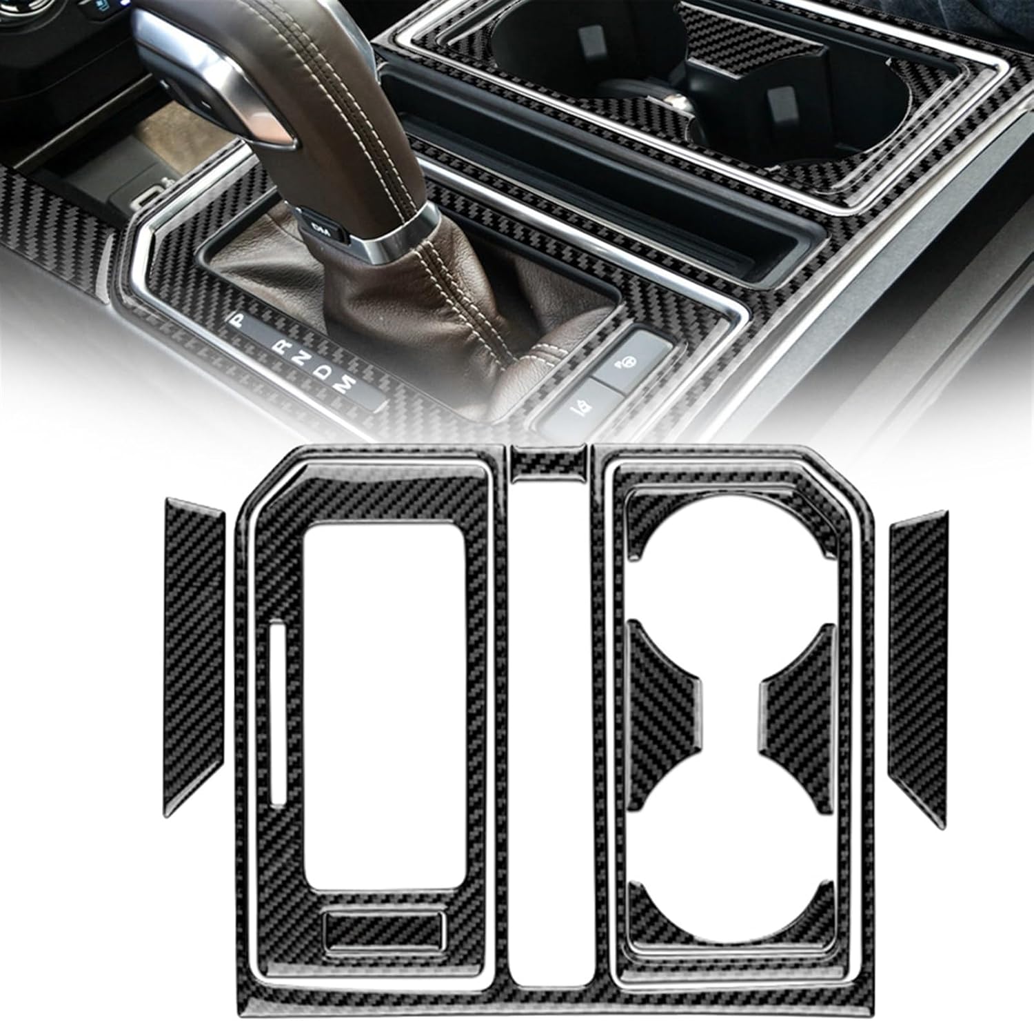 2015 - 21 Ford F150 Carbon Fiber Gear Shift Overlay | Next-Gen Carbon