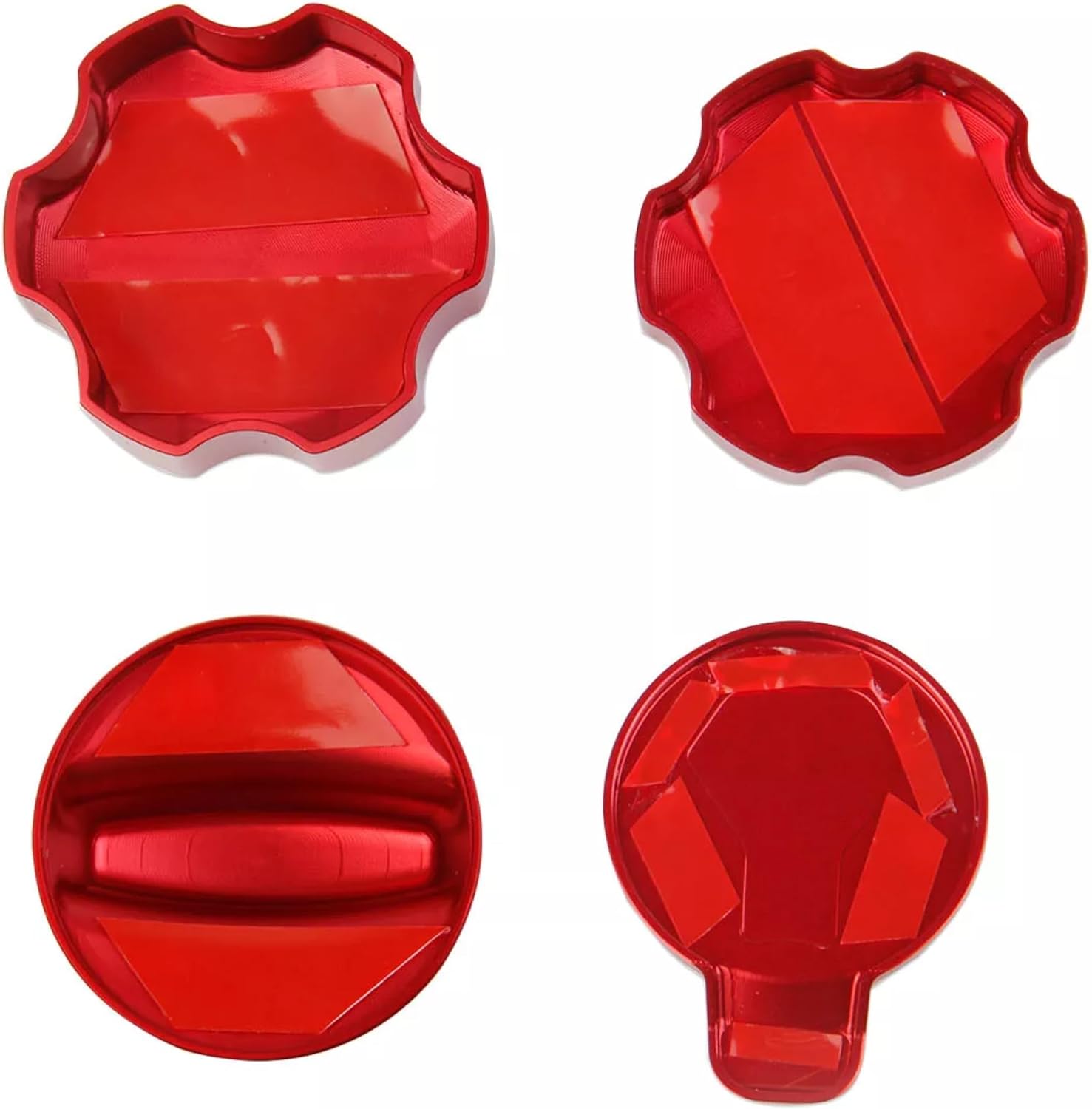 C8 Corvette Red Aluminum Oil Coolant Fluid Tank Cap Covers
