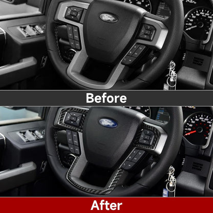 2015 - 20 Ford F150 Carbon Fiber Steering Trim Cover Kit | Next-Gen Carbon