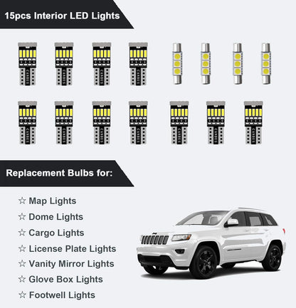 2011 - 20 Grand Cherokee Interior LED Light Replacement
