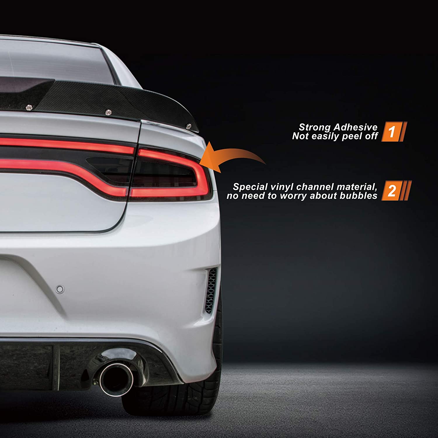 2015 - 24 Dodge Charger Precut Tail Light &amp; Side Marker Tint