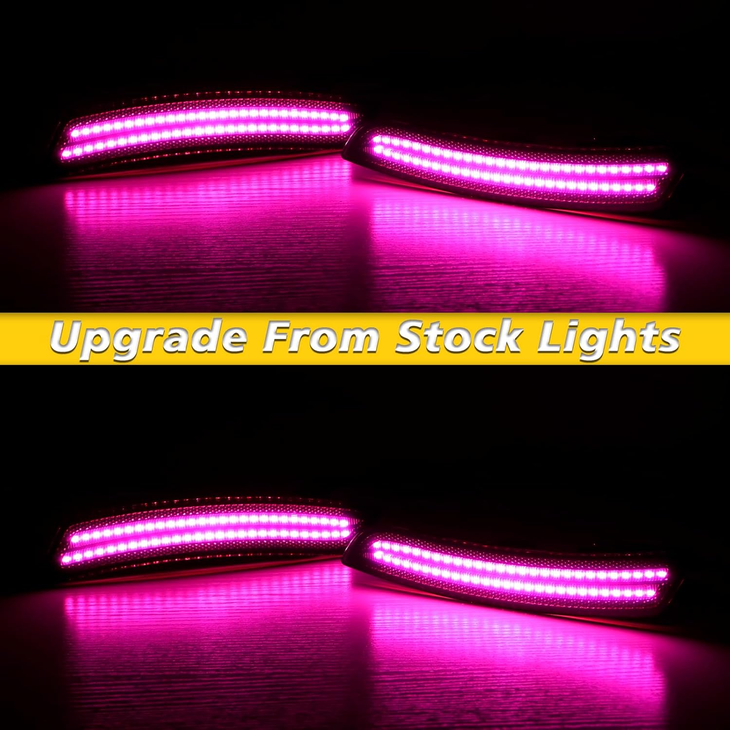 2016 - 24 Camaro Smoked Dual Pink LED Side Markers