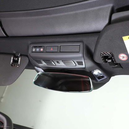 C8 Corvette Soft Carbon Fiber Sun Visor Clip Trim