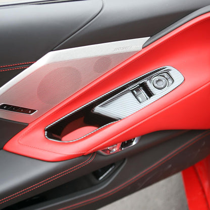 C8 Corvette Hydro-Carbon Fiber Interior Window Switch Covers