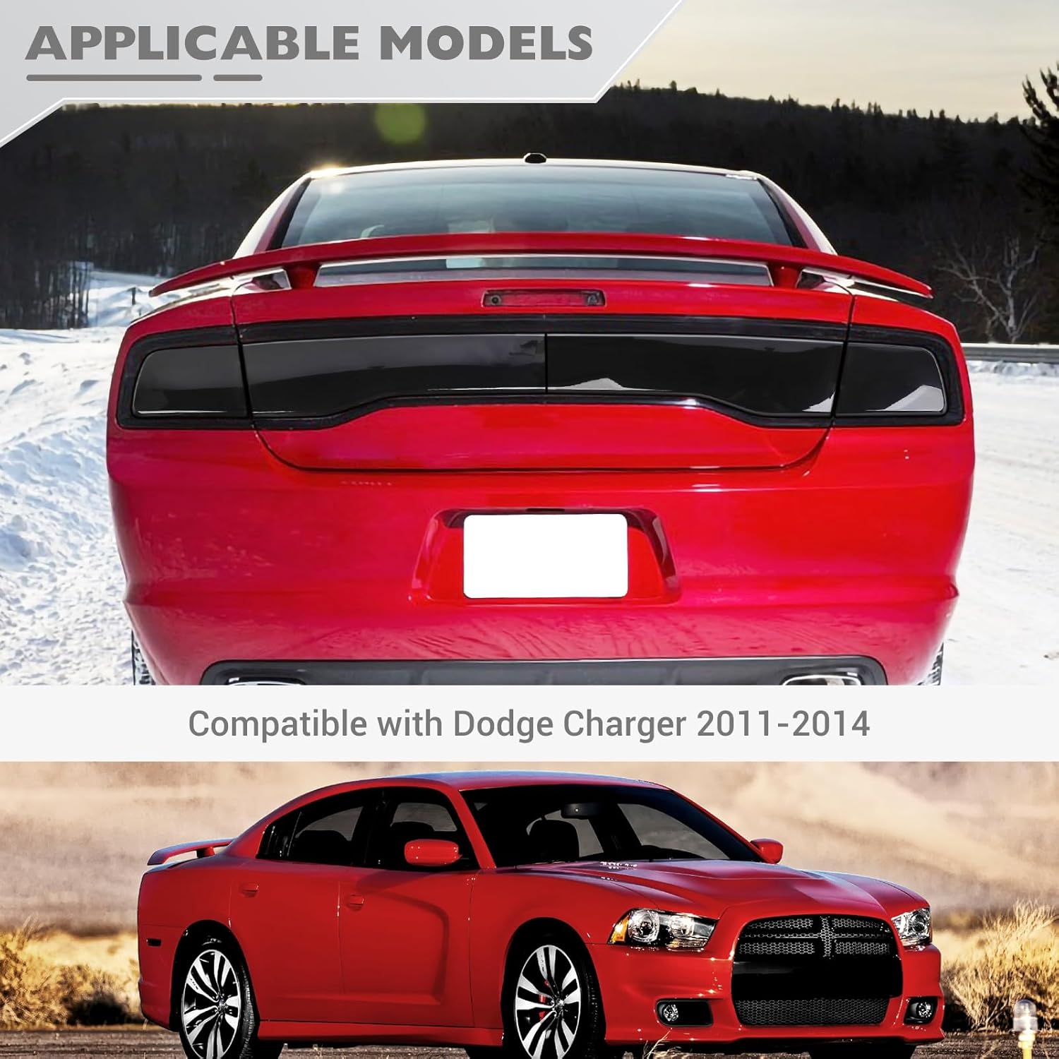 2011 - 14 Charger Smoked Tail Light Tint