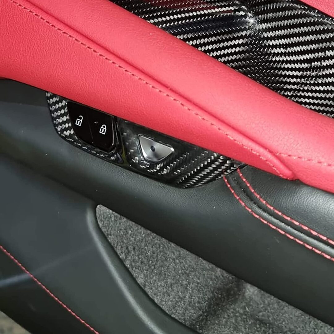 C8 Corvette Carbon Fiber Unlock/Lock Button Trim Cover | Next-Gen Carbon