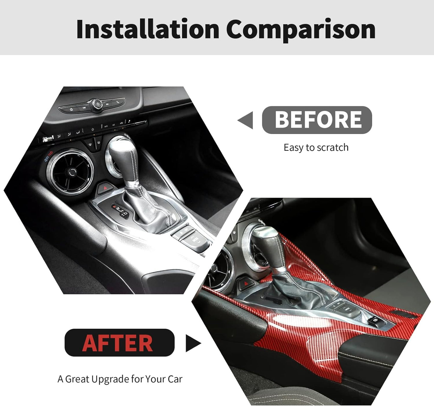 2016 - 24 Camaro Carbon Fiber ABS Center Console Cover