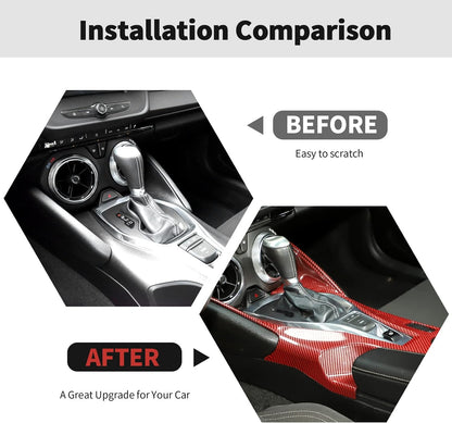 2016 - 24 Camaro Carbon Fiber ABS Center Console Cover