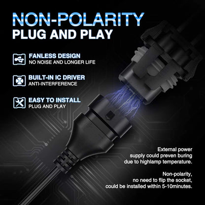 9005 LED 8000LM 6000K Car Headlight Bulbs