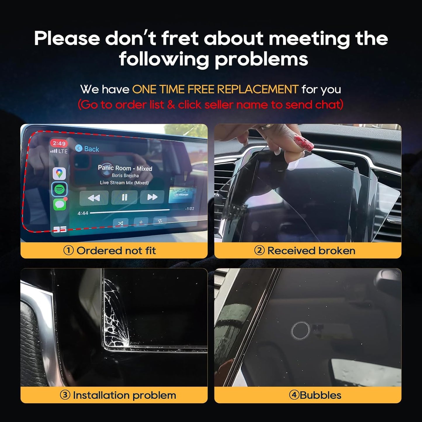 C8 Corvette Interior Speedometer Info Screen Protection Clear Film PPF