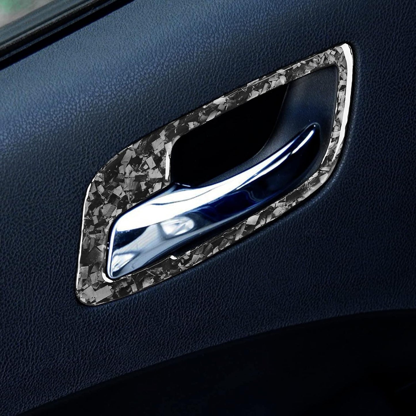 2011 – 24 Dodge Charger Forged Carbon Fiber Interior Door Handle Trim Covers